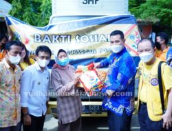 Bupati Pangkep Terima Bantuan Banjir Dari Inti/LCI Sulsel Untuk Korban Banjir