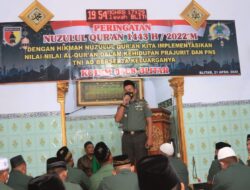 Kodim 0808/Blitar Gelar Peringatan Nuzulul Qur’an 1443 H / 2022