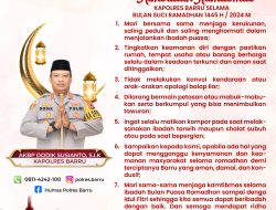 Kapolres Dodik Susionto, Memasuki Bulan Ramadhan Mari Kita Ciptakan Rasa Aman Dari Segala Aspek Untuk Beribadah